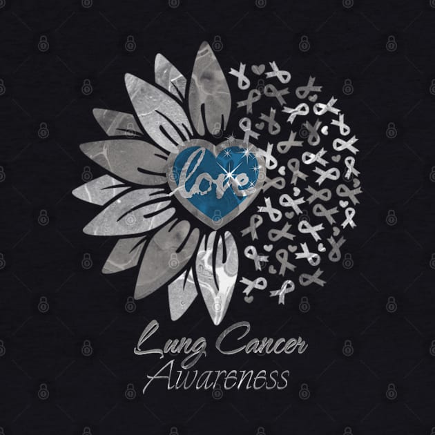 Lung Cancer Awareness Blue Heart Edition by mythikcreationz